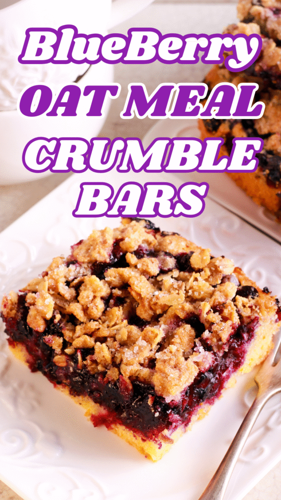 Blueberry Oatmeal Crumble Bars