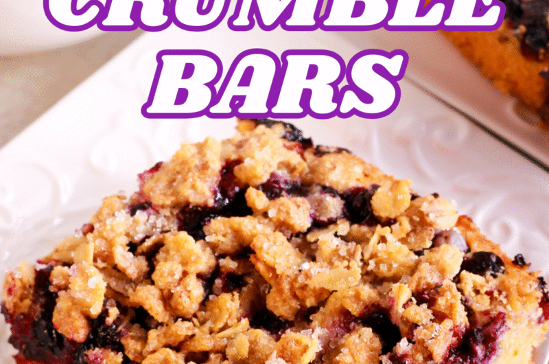 Blueberry Oatmeal Crumble Bars (Easy & Buttery Recipe)
