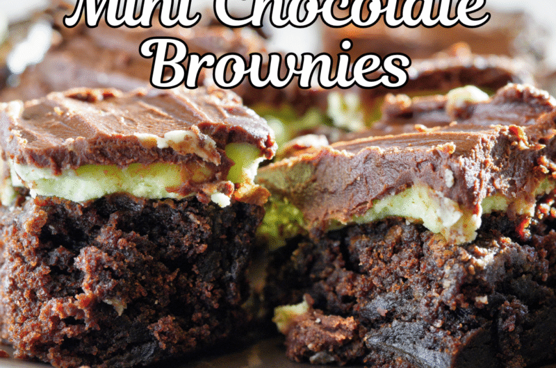 Fudgy Mint Chocolate Brownies (Bakery-Style Recipe!)