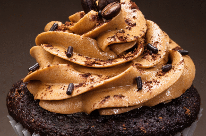 Easy Mocha Cupcakes Recipe with Mocha Buttercream Frosting