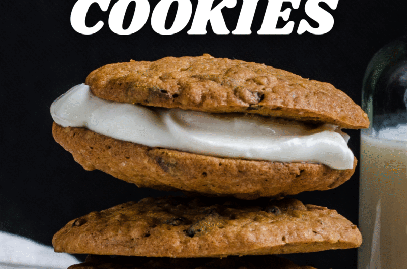 Homemade Oatmeal Cream Pie Cookies with Fluffy Vanilla Filling