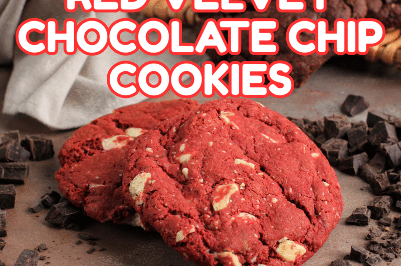 Soft & Chewy Red Velvet Chocolate Chip Cookies