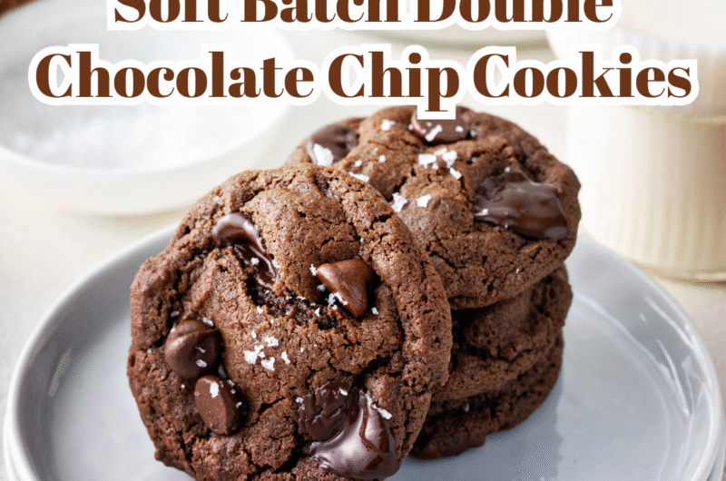 Melt-in-Your-Mouth Soft Batch Double Chocolate Chip Cookies