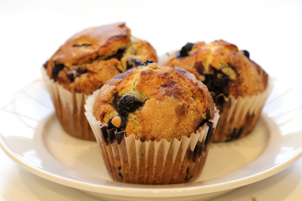 Soft & Fluffy Blueberry Muffins