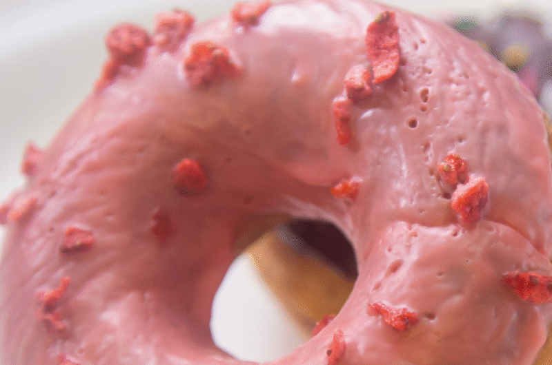 Soft & Fluffy Strawberry Frosted Donuts with Creamy Pink Frosting
