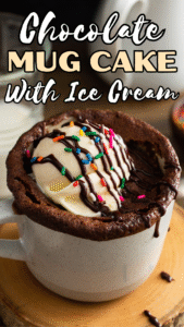 Chocolate Mug Cake With Ice Cream