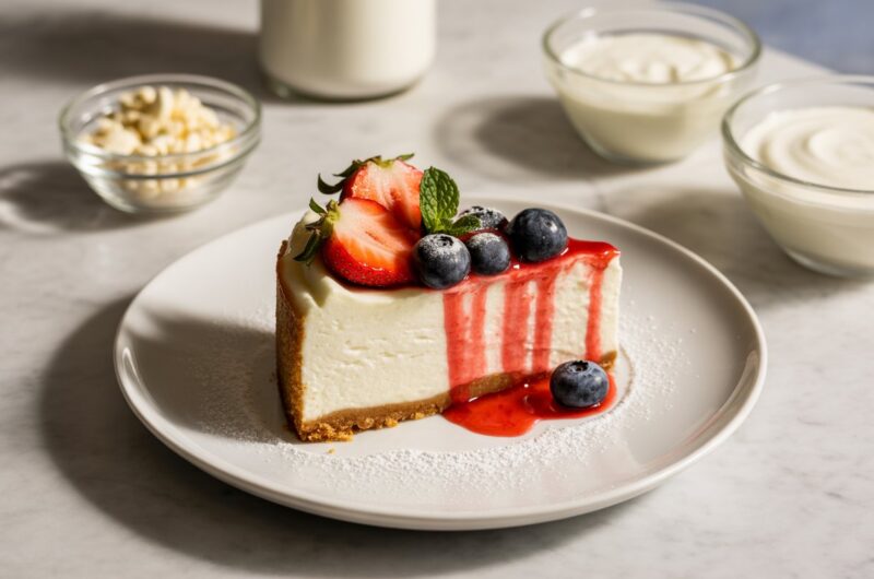 High-Protein Cheesecake (Creamy, Healthy & Easy)