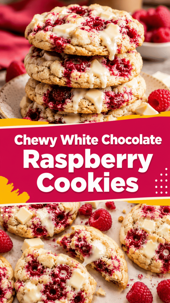 White Chocolate Raspberry Cookies