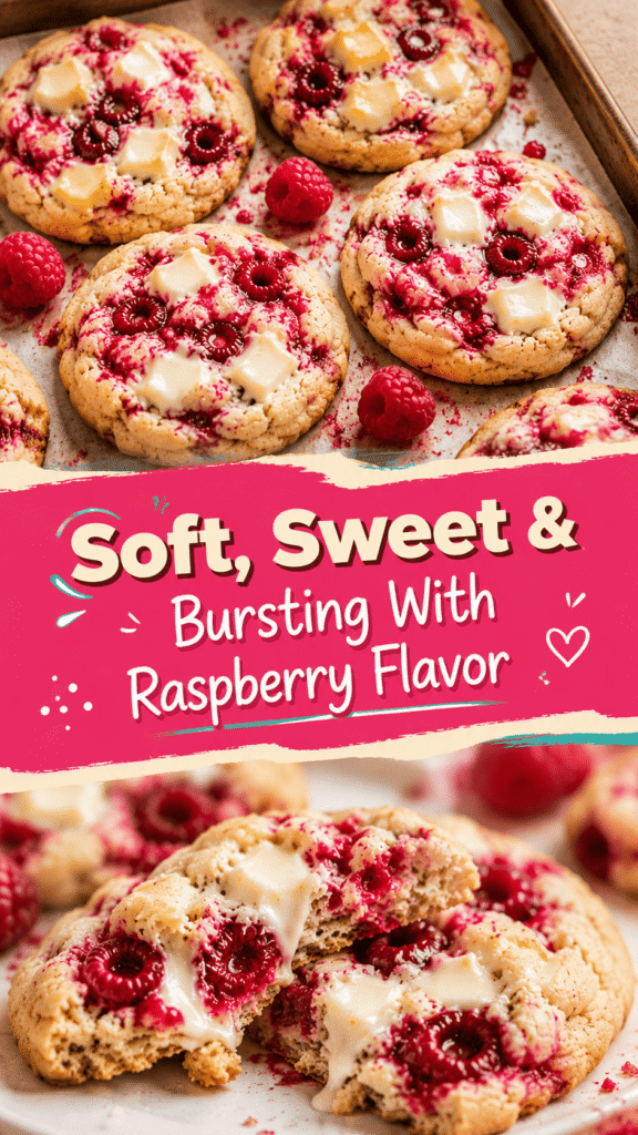 White Chocolate Raspberry Cookies