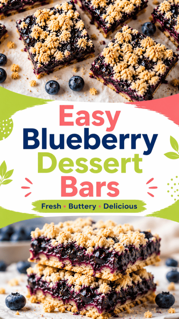 homemade blueberry crumble bars