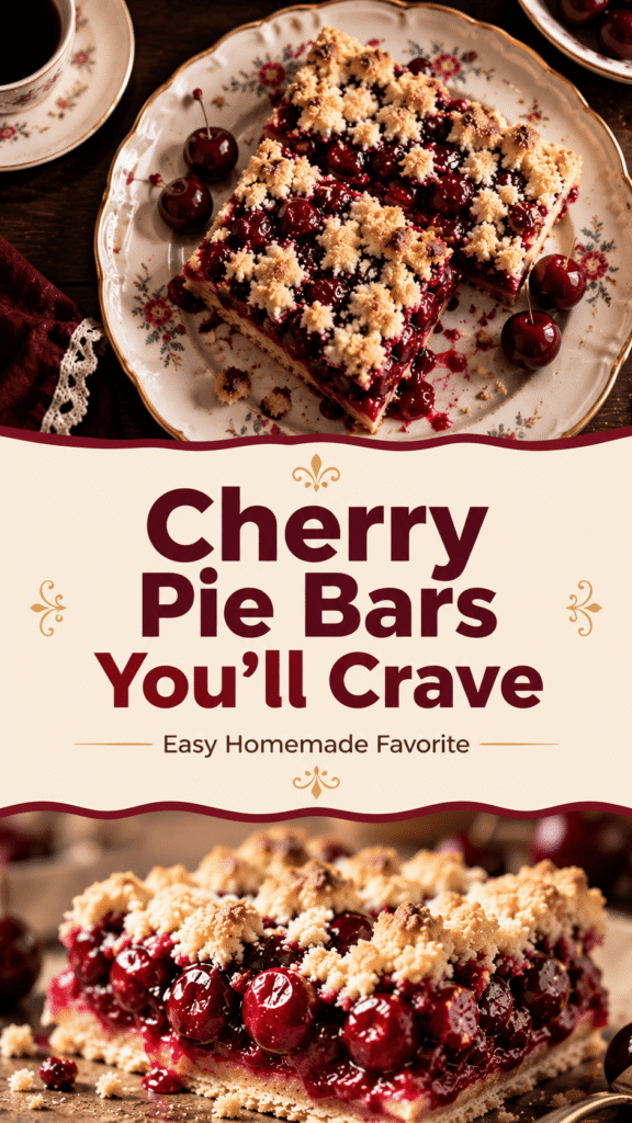 homemade cherry pie bars recipe