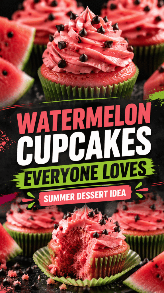 easy watermelon cupcakes for summer