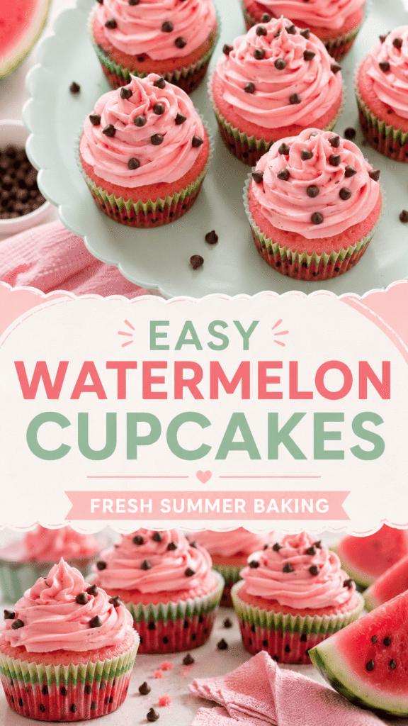 easy watermelon cupcakes for summer