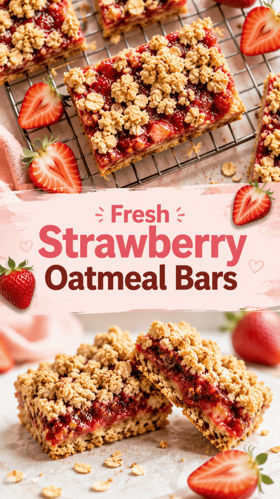 baked strawberry oatmeal bars recipe
