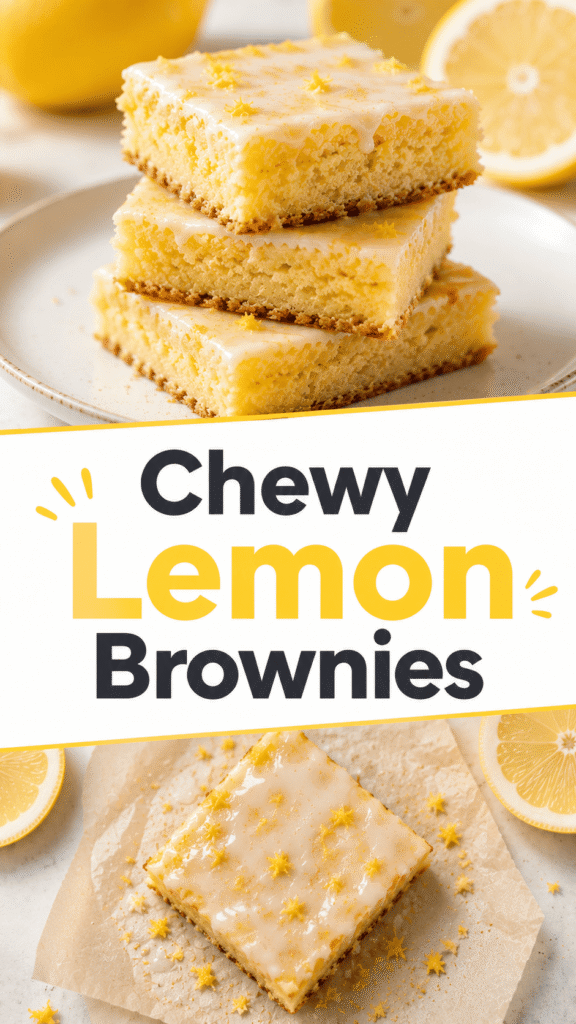 homemade lemon brownies recipe