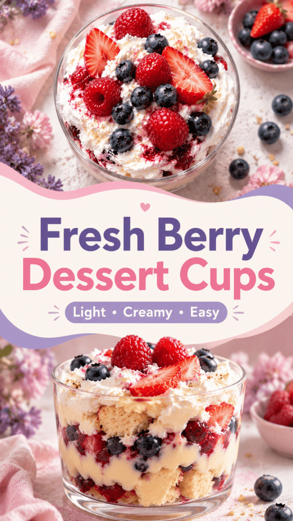 easy berry trifle dessert cups