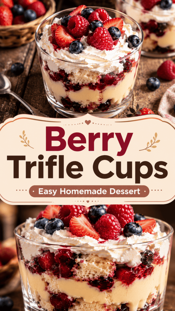easy berry trifle dessert cups