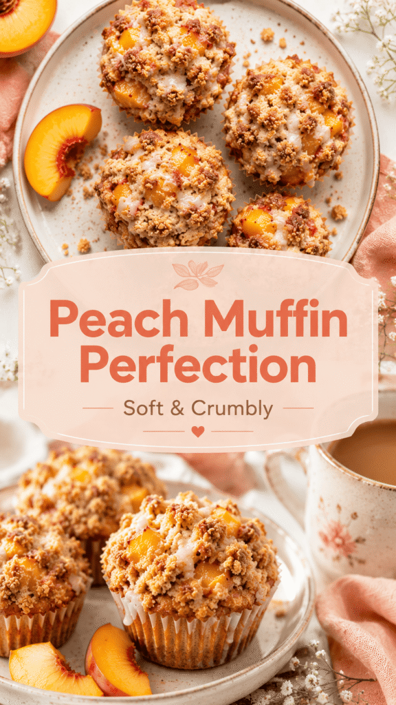 peach muffins with crumb topping