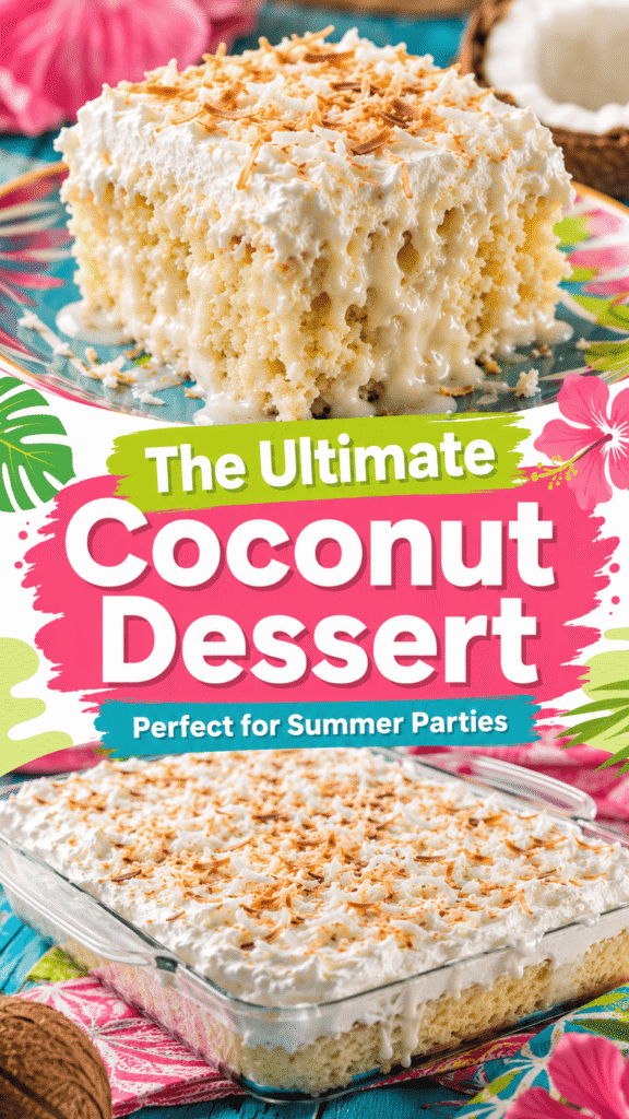 easy coconut cream poke cake recipe