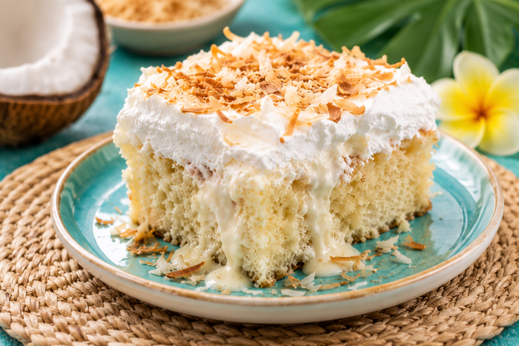 easy coconut cream poke cake recipe