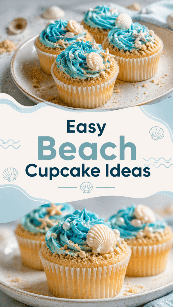 easy beach themed cupcakes recipe