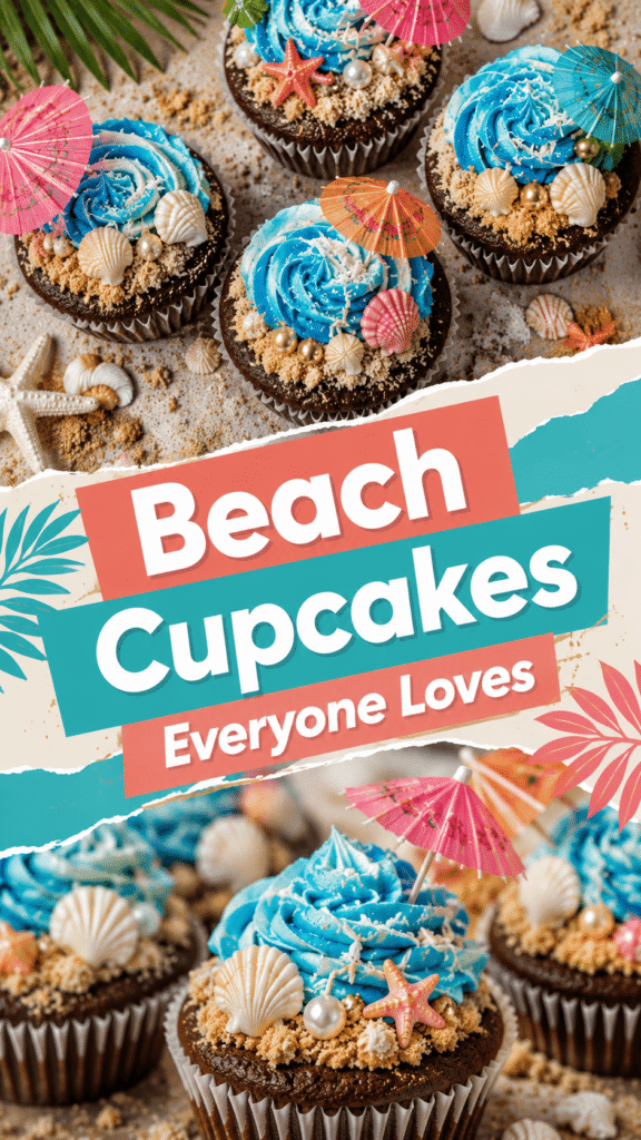 easy beach themed cupcakes recipe