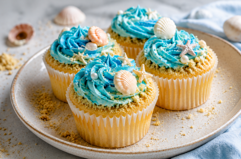 Easy Beach Themed Cupcakes That Will Steal the Show