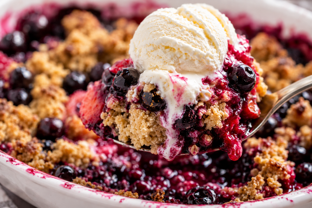 baked mixed berry dessert recipe