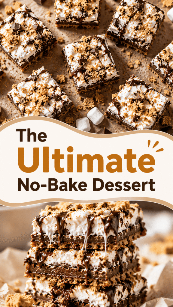 easy no bake s’mores bars recipe