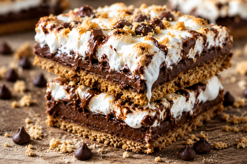 Gooey No-Bake S’mores Dessert Bars Everyone Loves