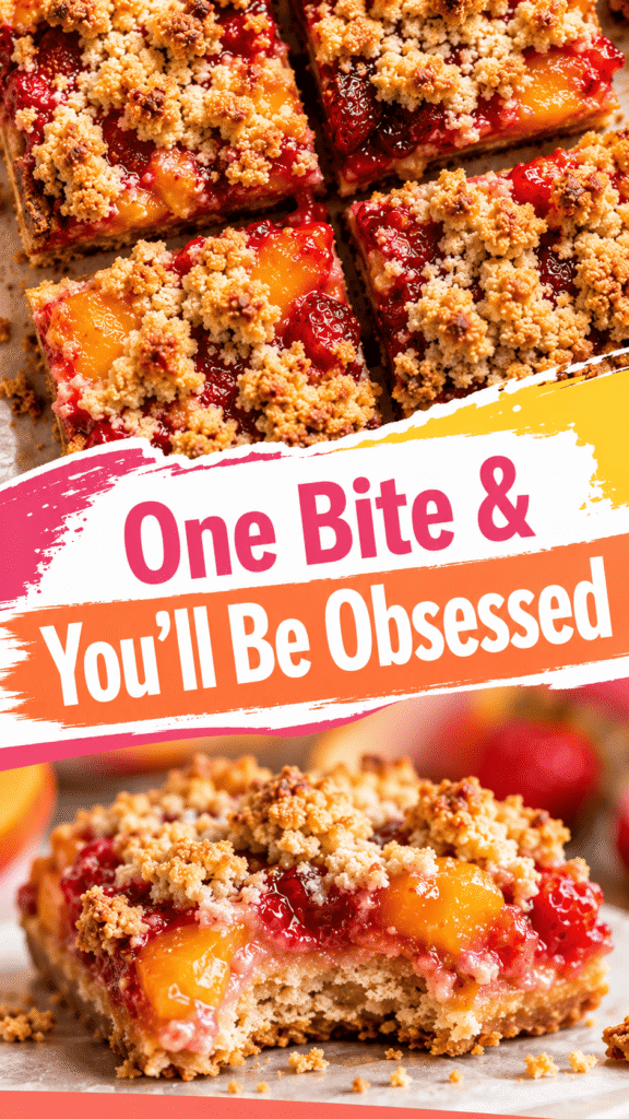 strawberry peach dessert bars recipe
