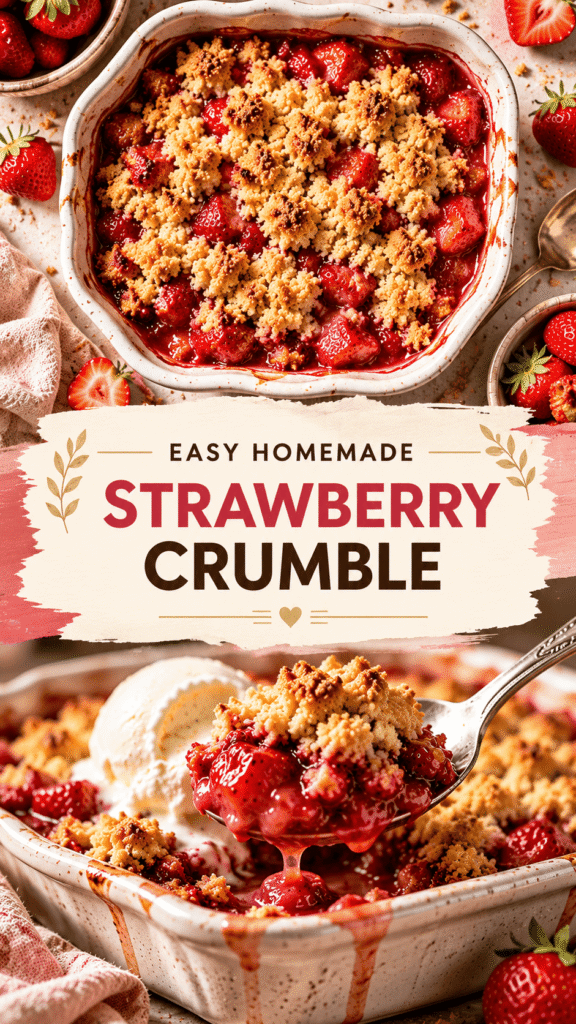 baked strawberry crumble recipe easy