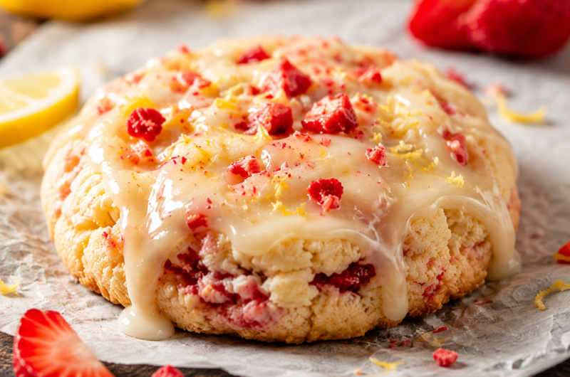 Sweet and Tangy Strawberry Lemonade Cookies (Soft & Delicious)