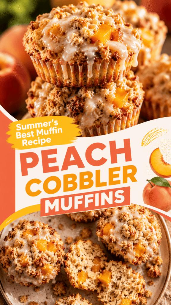 Peach Cobbler Muffins