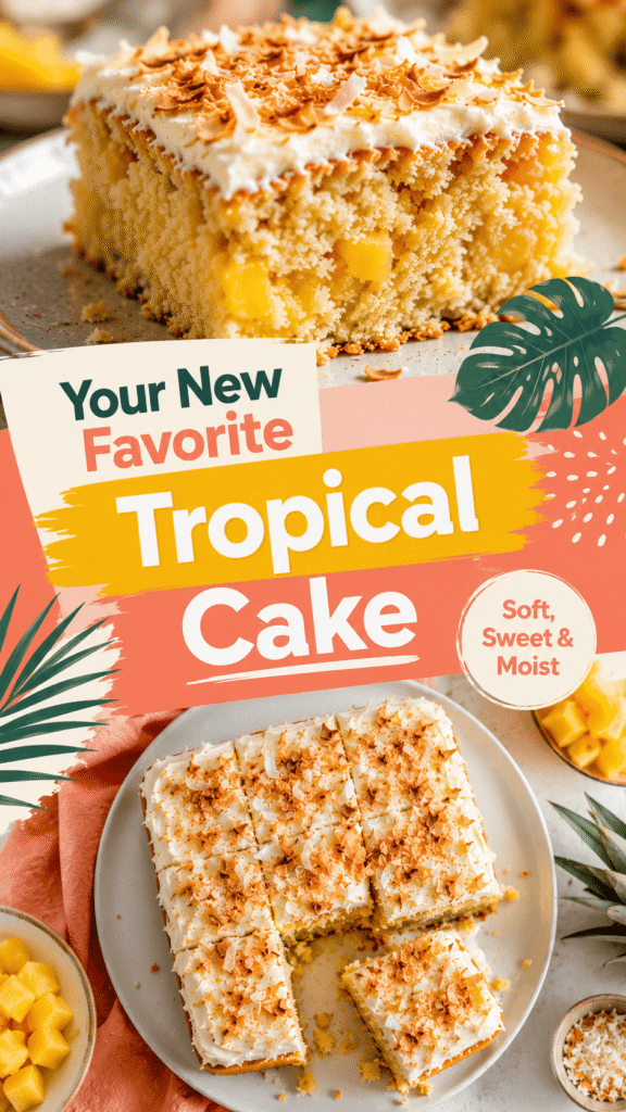 Pineapple Coconut Snack Cake