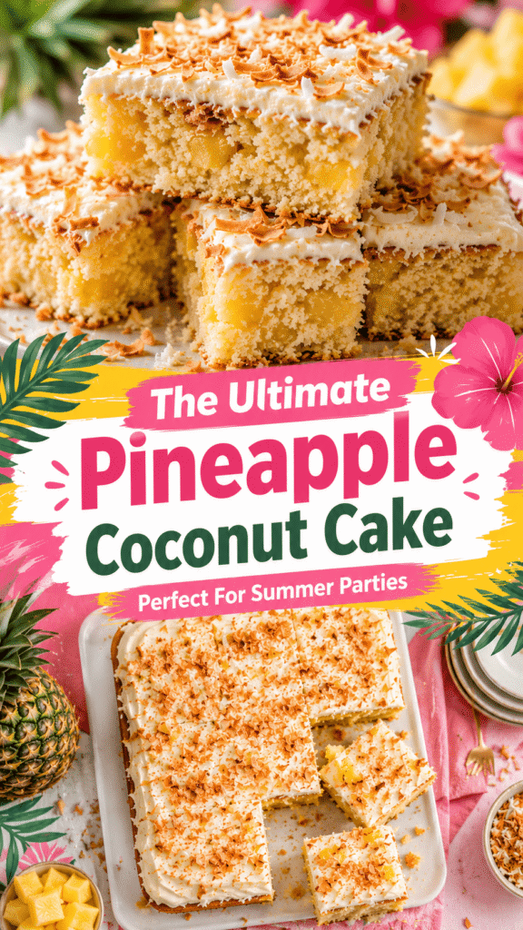 Pineapple Coconut Snack Cake