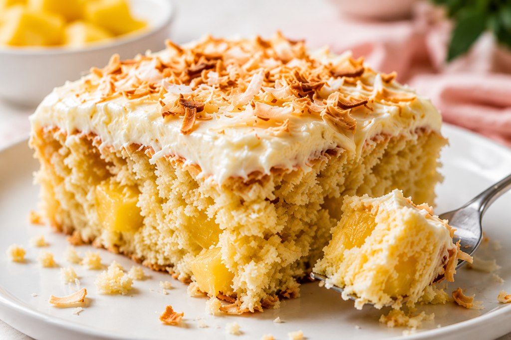Pineapple Coconut Snack Cake