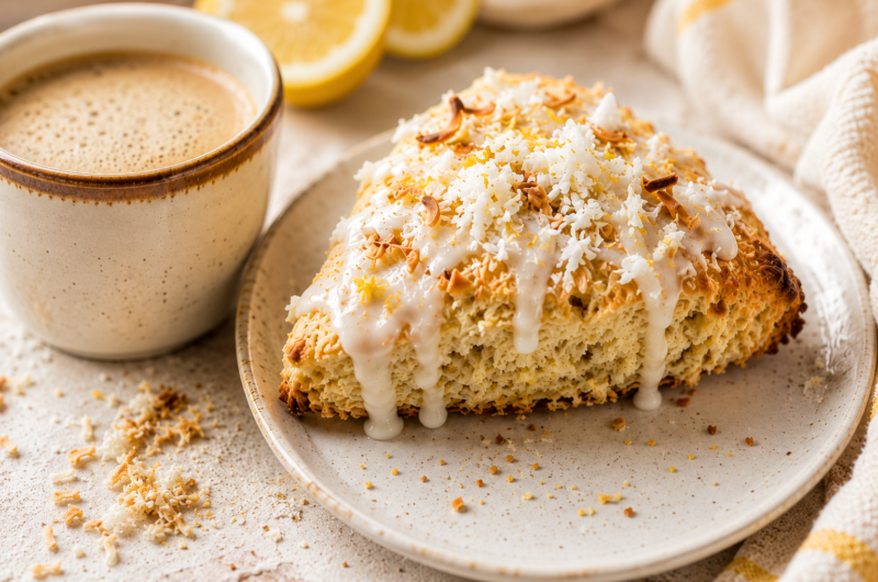Lemon Coconut Scones – Buttery, Bright & Bakery Style