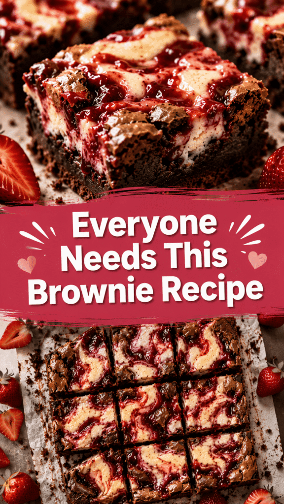 Strawberry Cheesecake Brownies