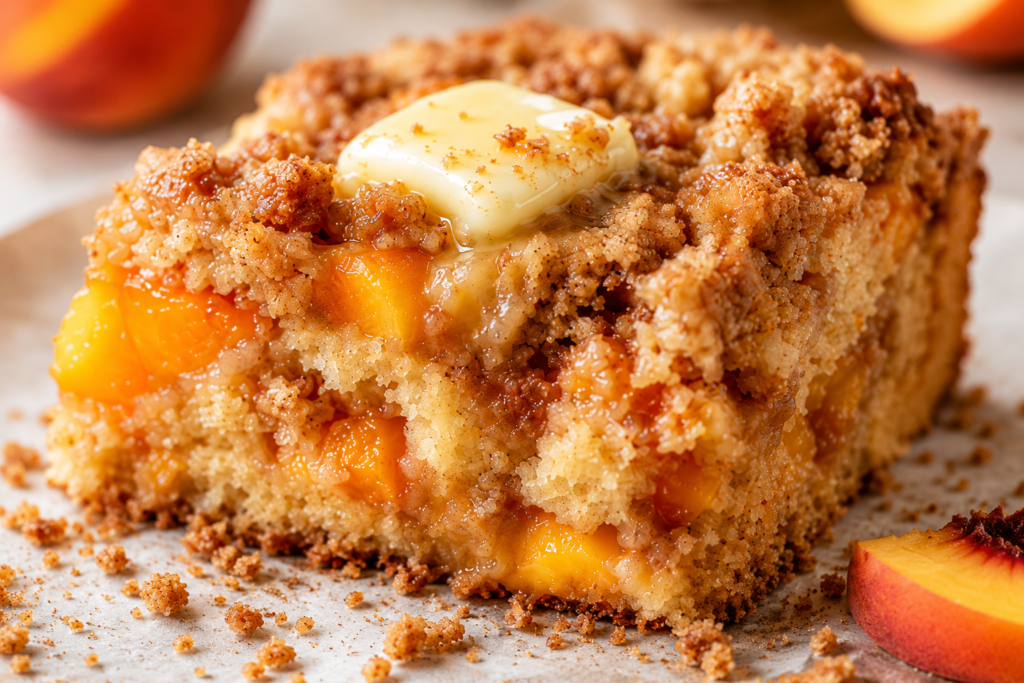 Peach Streusel Coffee Cake