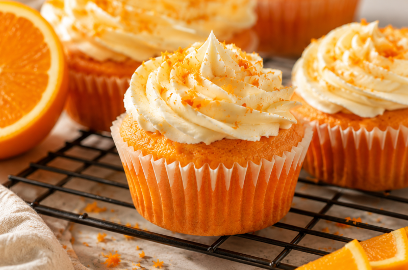 Orange Creamsicle Cupcakes – Soft, Creamy & Super Flavorful