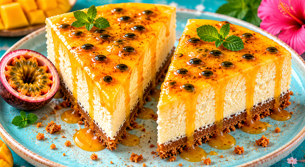 Mango Passionfruit Cheesecake