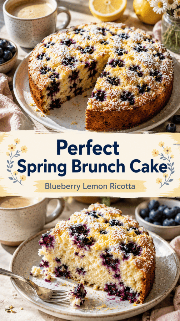 Blueberry Lemon Ricotta Cake