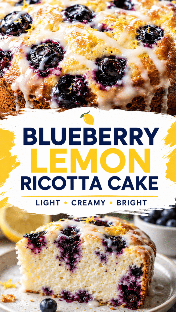 Blueberry Lemon Ricotta Cake