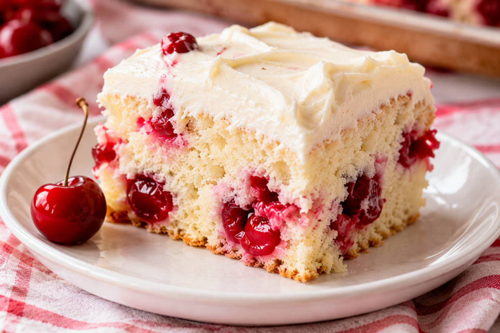 Cherry Vanilla Sheet Cake