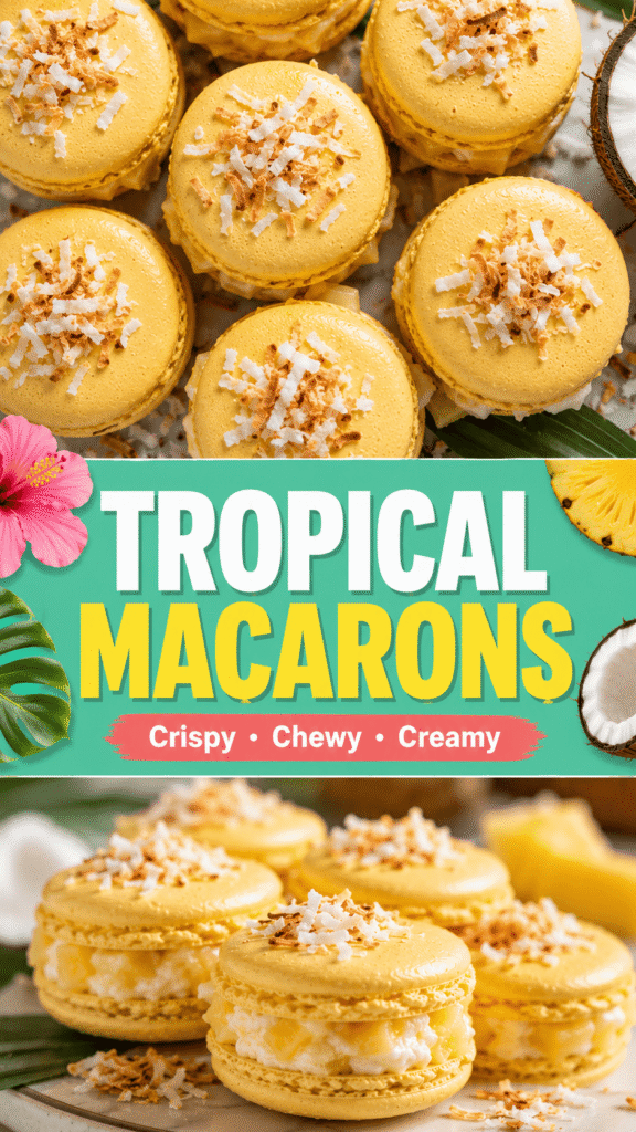 Coconut Pineapple Macarons