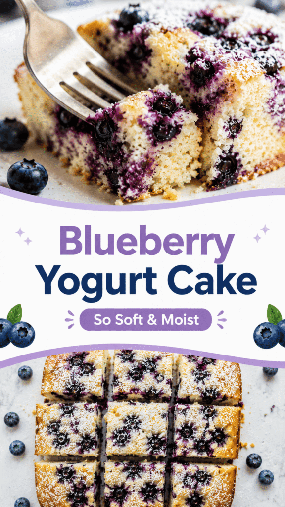 Blueberry Yogurt Snack Cake