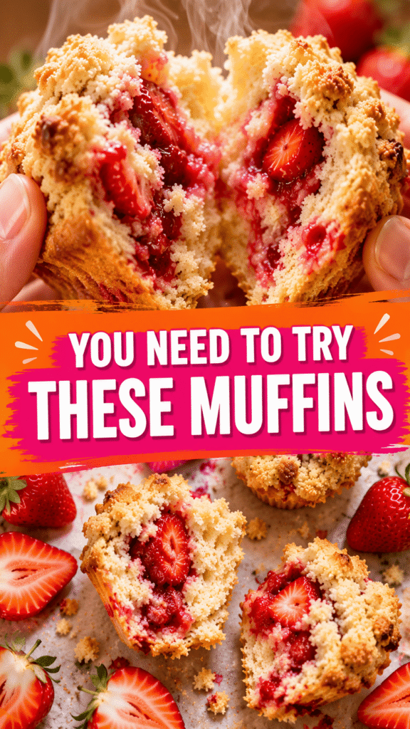 Strawberry Crumble Muffins