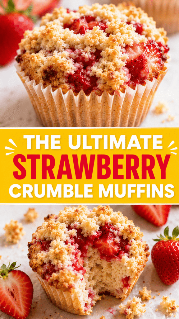 Strawberry Crumble Muffins