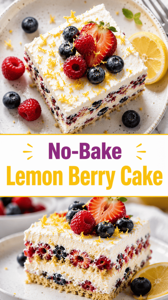 Lemon Berry Icebox Cake